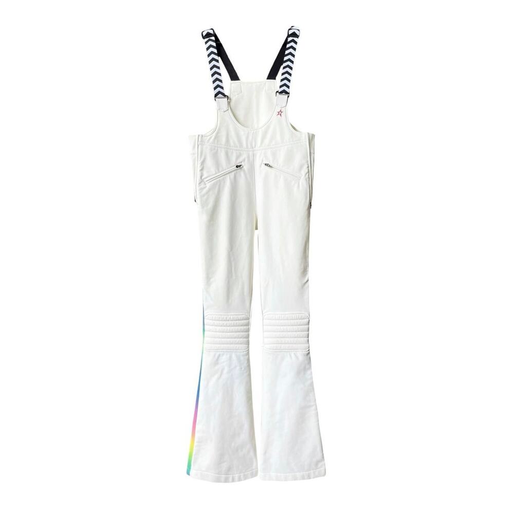 Luxury ski brand Perfect Moment Isola Racing pant with rainbow stripe Size S